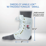 Swede-O Ankle Lok Brace, Padded Tongue, White