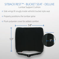 Bucket Seat Sitback Rest Deluxe Lumbar Support
