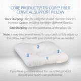 Tri-Core Cervical Support Pillow - Full Size - Firm & Travel Core Combo